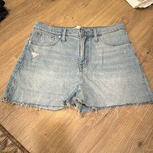 Madewell high rise denim shorts